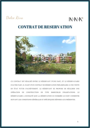 DOLCE RIVA CONTRAT DE RESERVATION